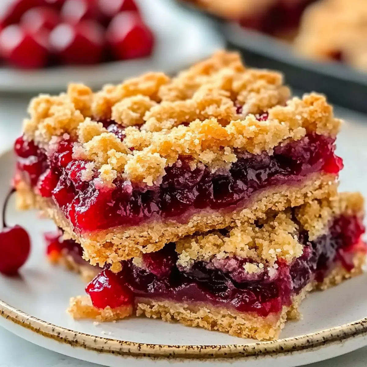 Quick Cherry Crumble Bars