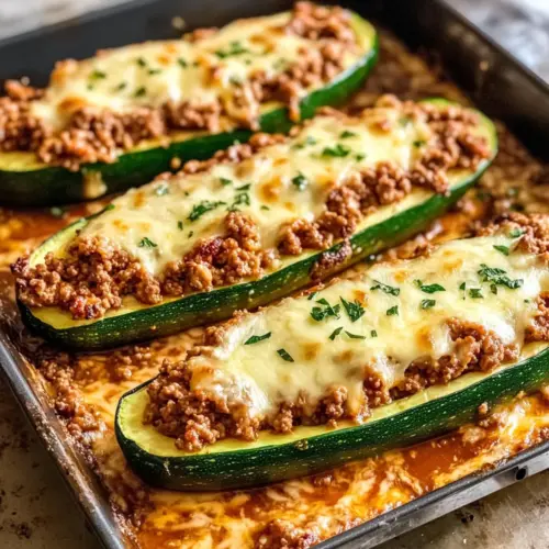 Ground Beef Zucchini Boats