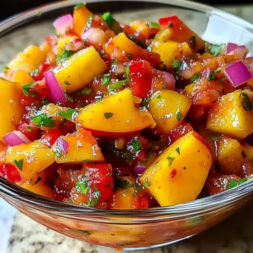 Sweet Spicy Peach Salsa