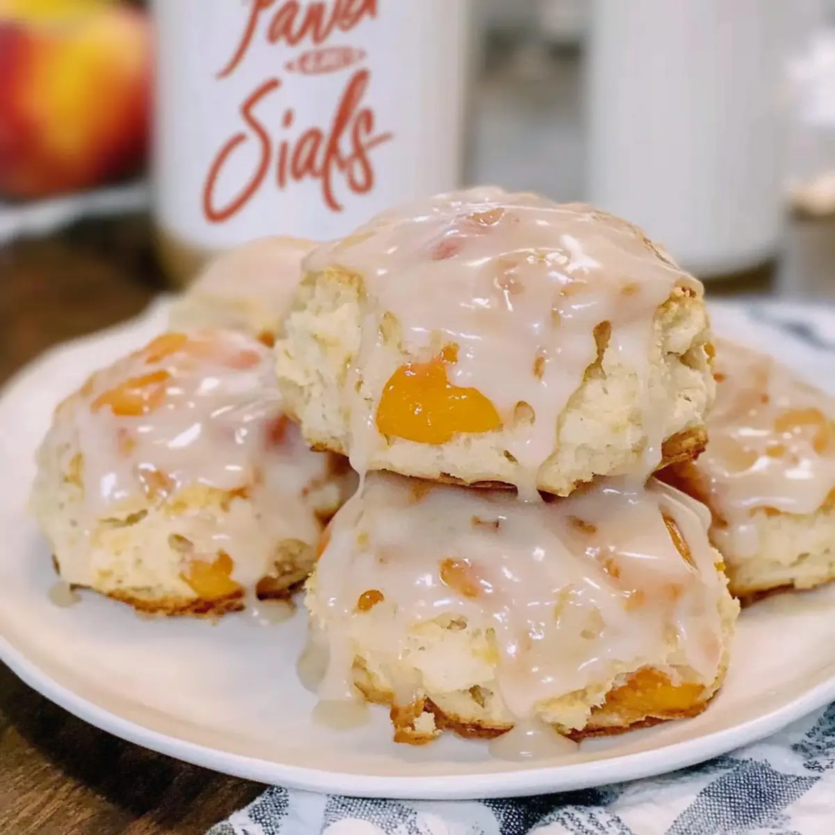 Peach Buttermilk Biscuits