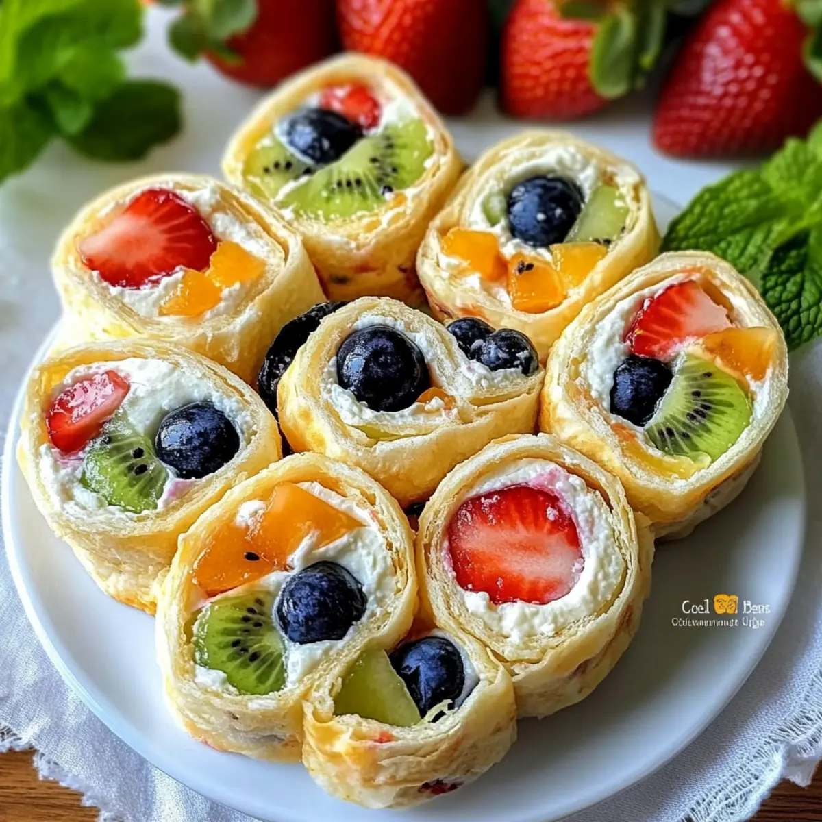 Cheesecake Fruit Salad Roll Ups