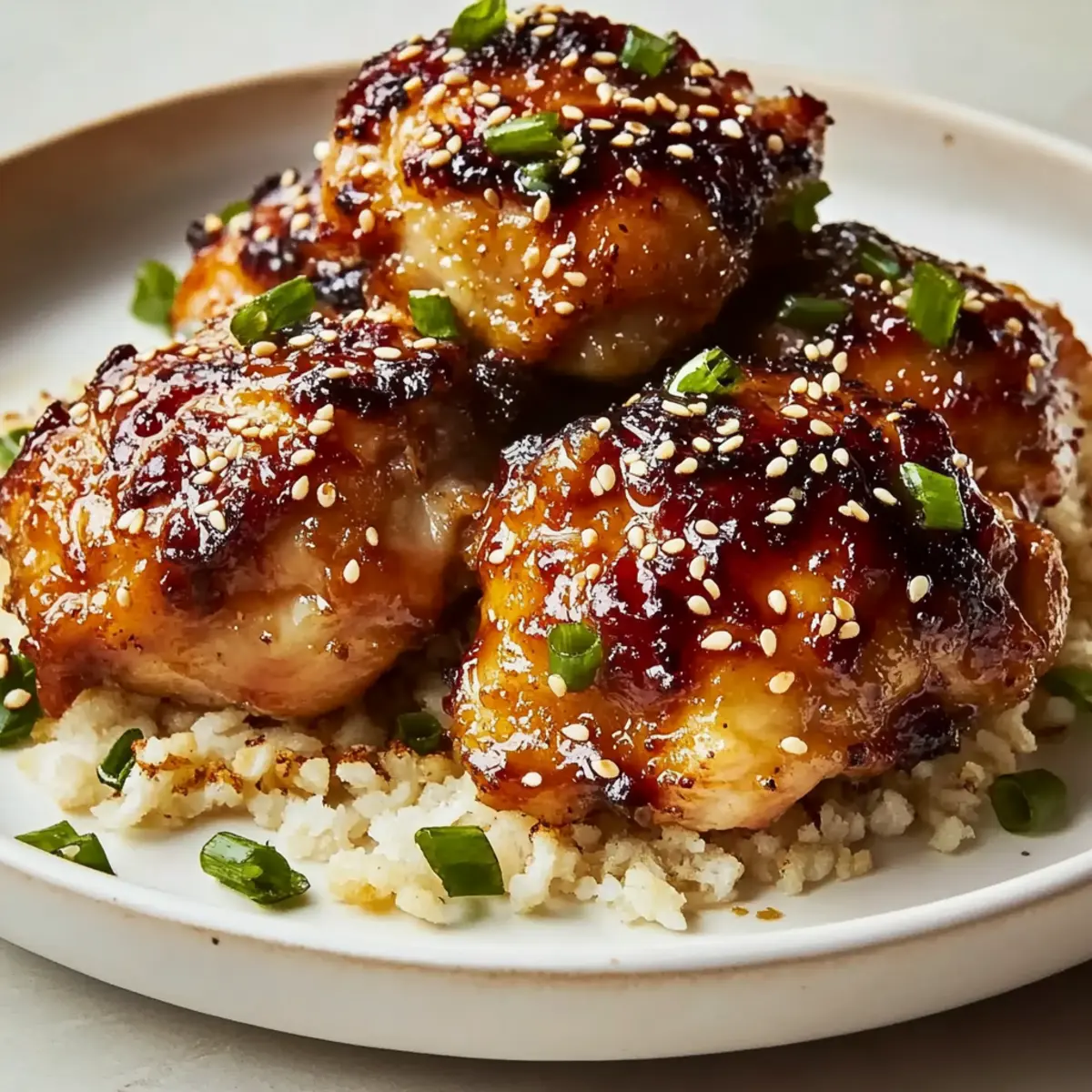 Crispy Honey Garlic Chicken Thighs