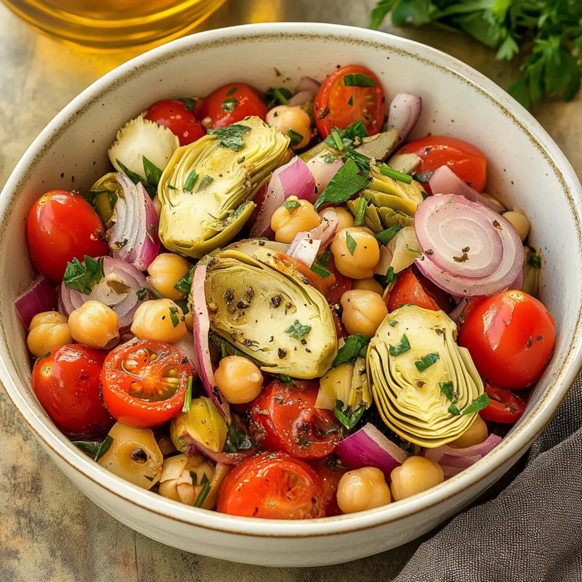 Tuscan Artichoke Tomato Salad
