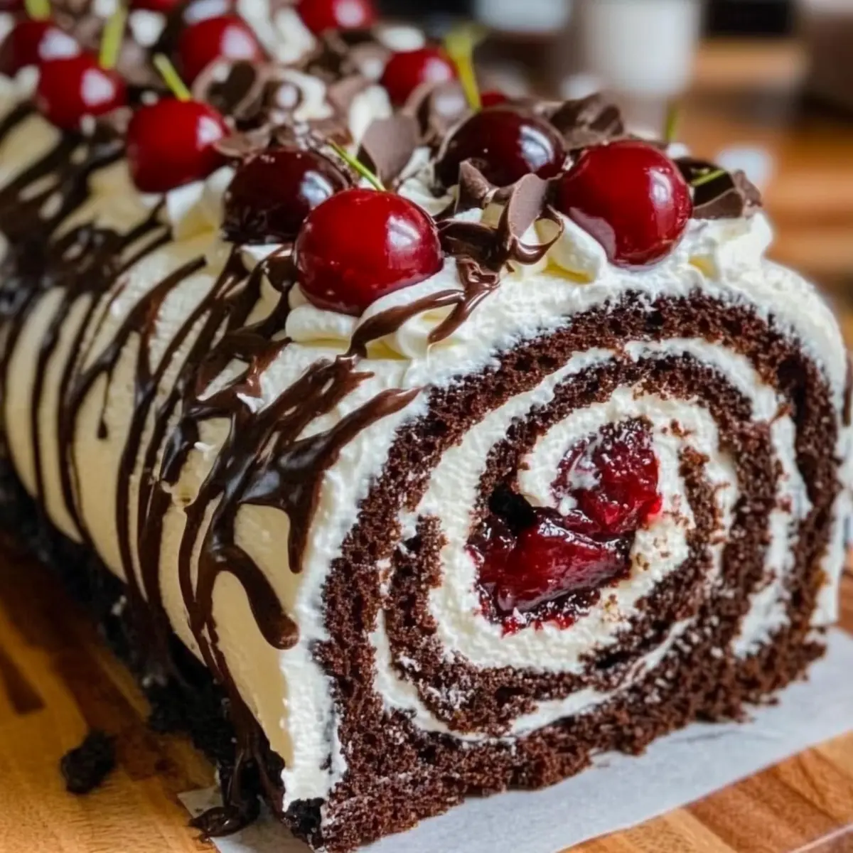 Black Forest Cake Roll