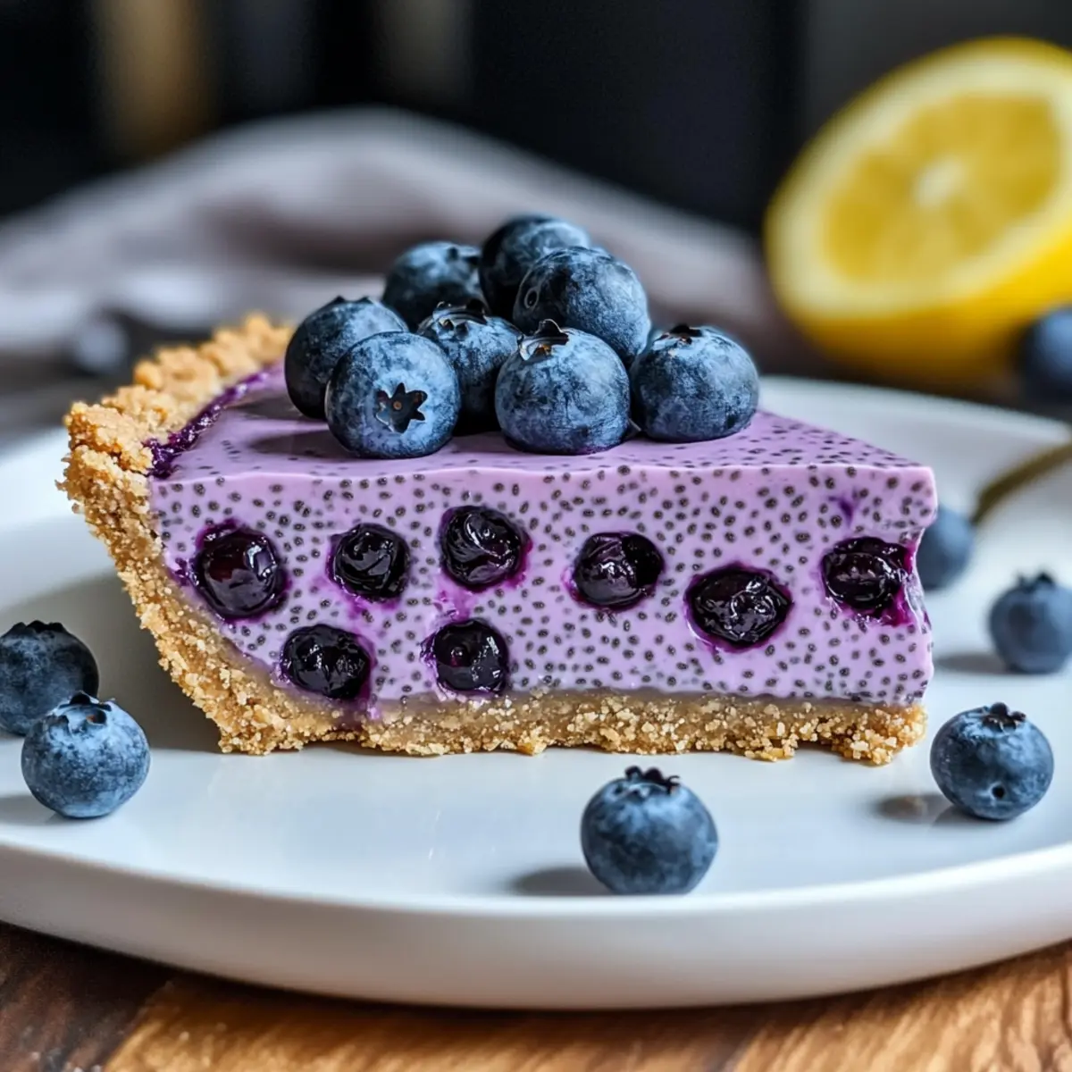 No-Bake Blueberry Chia Seed Pie