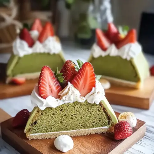 Matcha Chiffon Cake Sandwiches