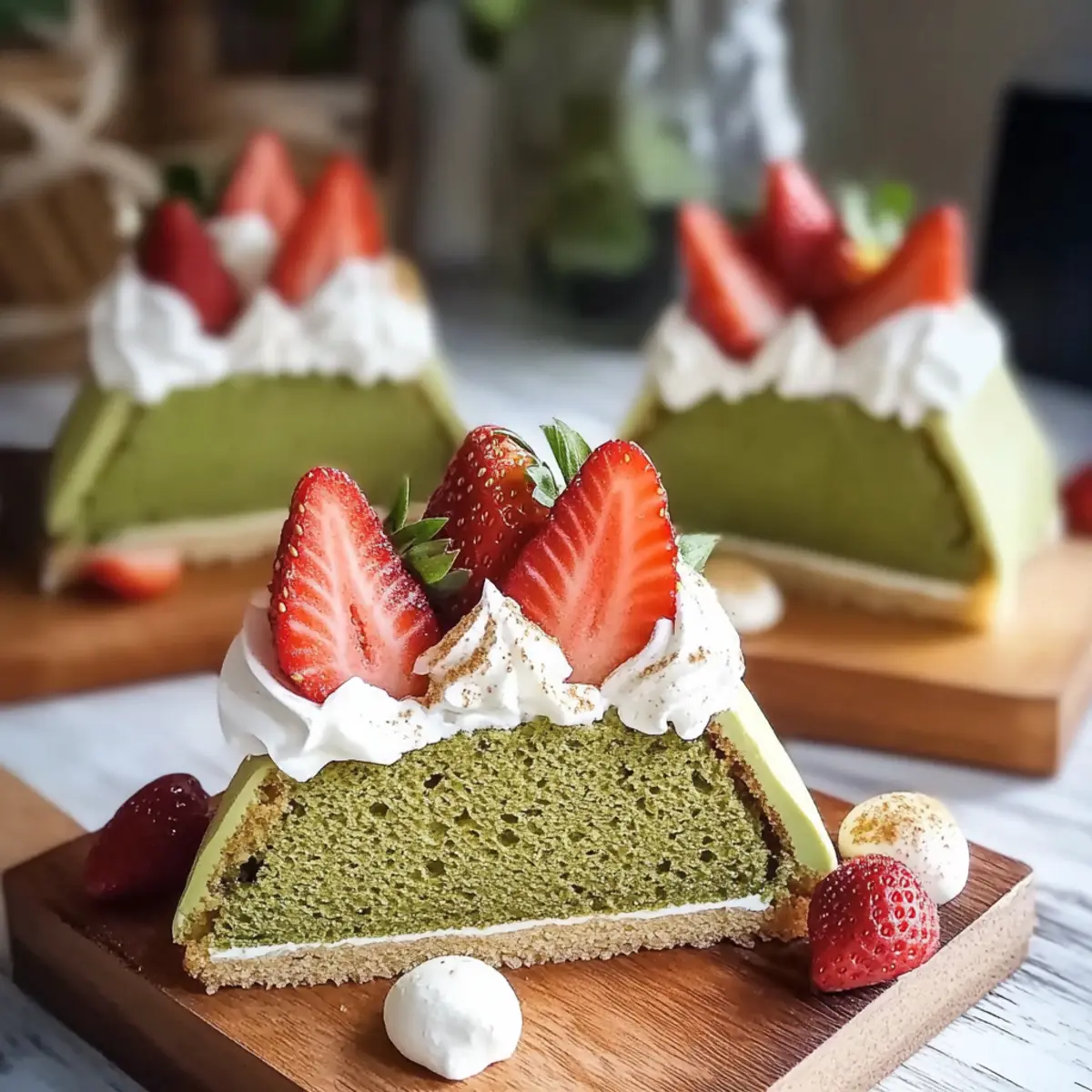Matcha Chiffon Cake Sandwiches